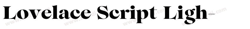 Lovelace Script Ligh字体转换